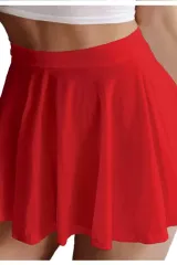 Likralı Mini Fantazi Etek