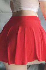 Likralı Mini Fantazi Etek