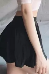 Likralı Mini Fantazi Etek